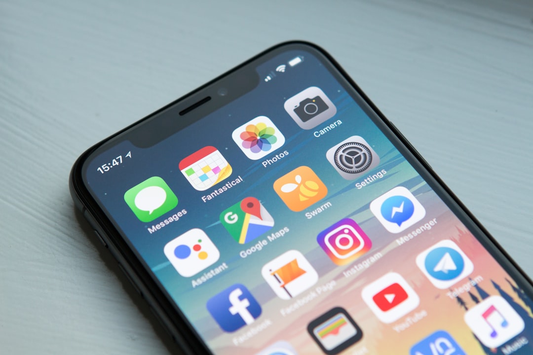 Smartphone home screen showing a small business mobile app